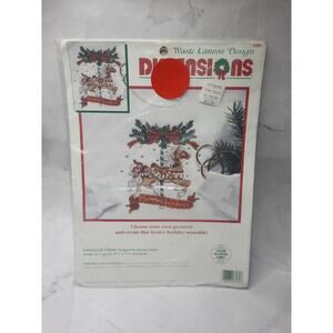 Vintage Dimensions Waste Canvas Design Wearable Carousel Cheer 8481 Christmas